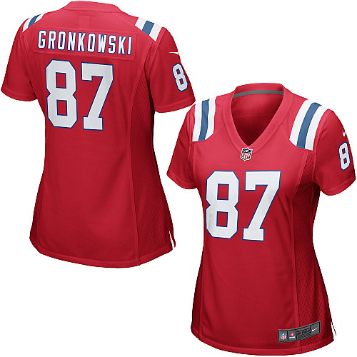 Women's Game Rob Gronkowski Nike Jersey Red Alternate - #87 NFL New England Patriots